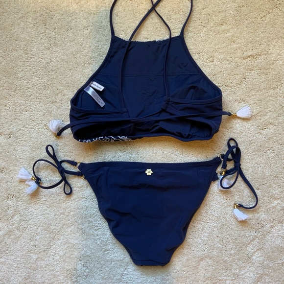 Nanette Lepore Henna Stargazer High Neck Bikini Set - Picture 4 of 5
